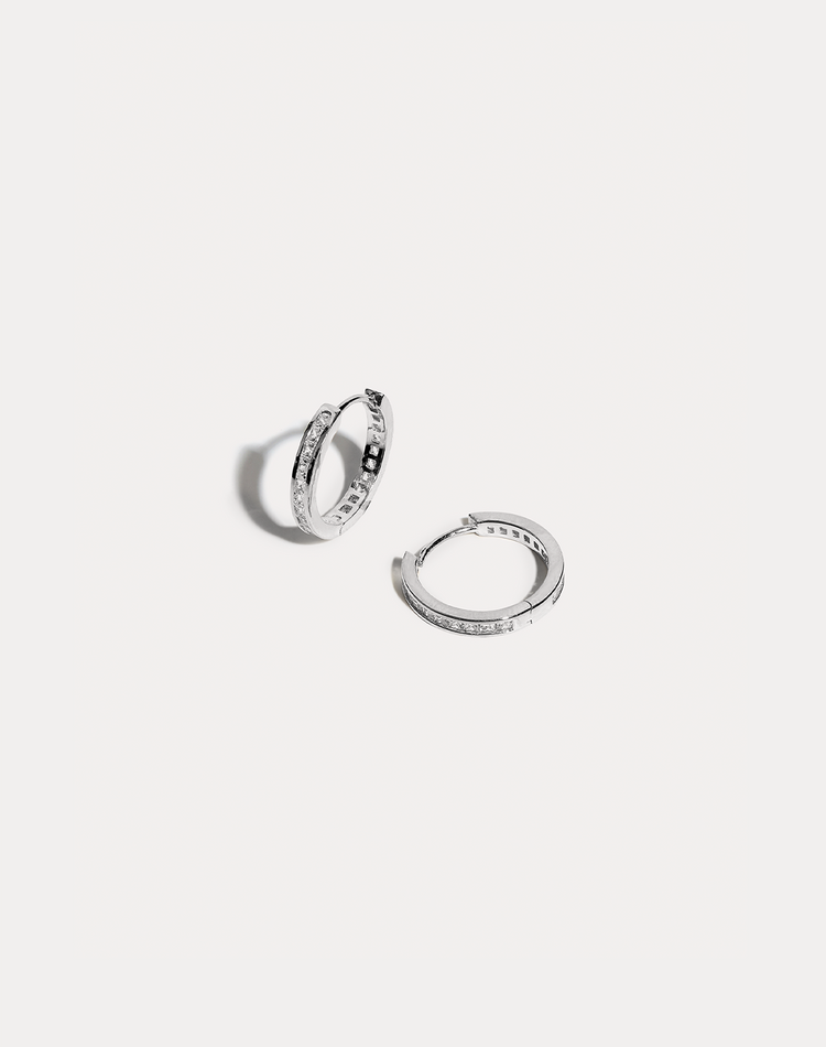 Ruby Big Sister Silver Hoop Earrings